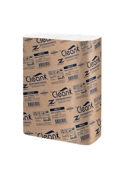 Rulopak By Clean Z Katlama Havlu Kağıt 2 Katlı 200 Yaprak 12'Li Paket