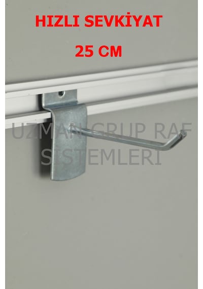 Uzmangrupraf Uzman Grup Raf Kanallı Pano Kancası-25Cm Kanallı Pano Kancası Galvaniz