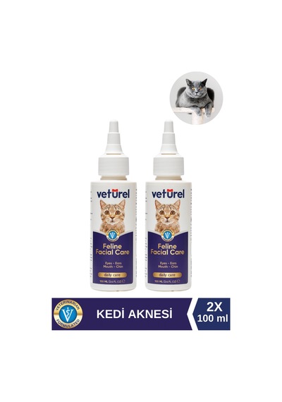 Kedi Yüz Temizleme Kulak Burun Göz Ağız Çene Aknesi Gözyaşı Lekesi Günlük Bakım Spreyi 2x100ml
