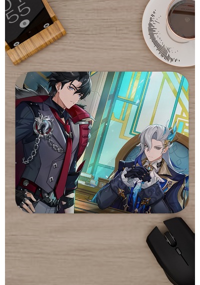 Neuvillette Genshin Impact Anime Gacha V5 - 22x18 Gaming Mouse Pad Fare Altlığı