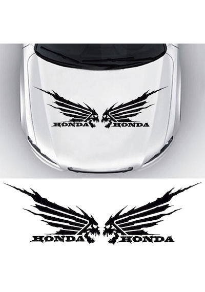 Honda Canavar Sticker, Honda Oto Sticker, Honda Sticker 15x10 Cm-takım