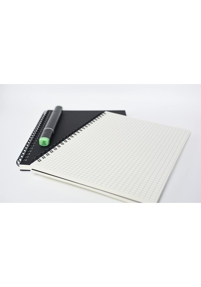2'li Kareli Defter, A5 Boyut 15x21 Cm , 60 Yaprak, 90gr. Ivory Kağıt, Siyah Ve Kraft Kapaklar, Ofis İçin İdeal, Planlayıcı Kareli