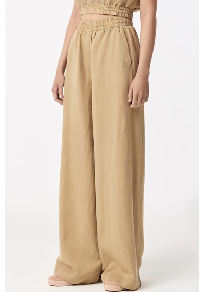 Lacoste Women's Relaxed Fit Pants Kadın Dokuma Rahat Kesim Eşofman Altı Bej Bej