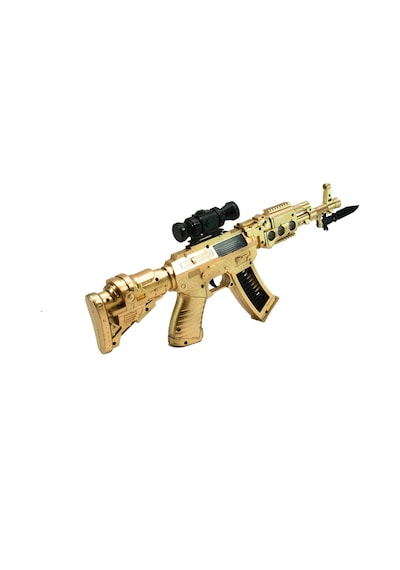 Oyuncak Tüfek Oyuncak Keleş Gold Işıklı Sesli 46 Cm