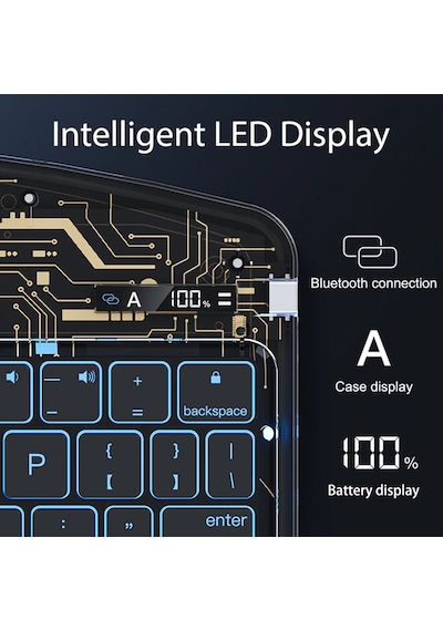 Apple Uyumlu iPad, Pro 11 4. Nesil 3. Nesil Kılıf Kablosuz Dönebilen Klavyeli Kılıf Keyboard Kılıf