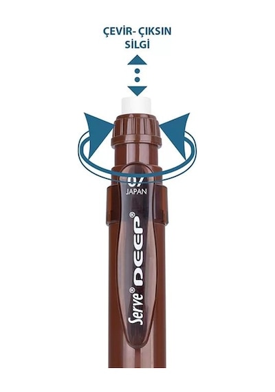 Serve Deep Mekanik Kurşun Kalem 0.7mm Toprak Kahverengi