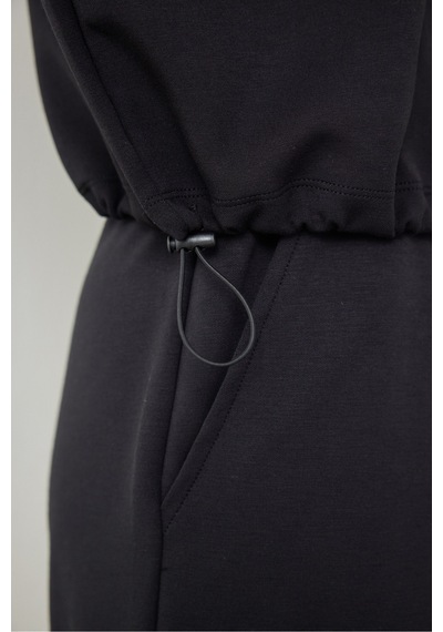 Penti Siyah Silky Feel Dik Yaka Crop Sweatshirt