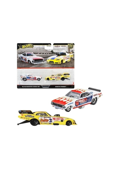1:64 Hot Wheels Premium Car Culture 2'li Paket 72 Plymouth Cuda Fc - Rob'n Pınks Jbl01 Çok Renkli