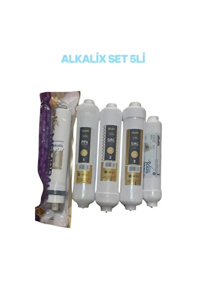 Alkalix Su Arıtma Filtresi Kapalı Kasa Iki Tarafı Ouick 5 Li Filtre Seti - 862428619