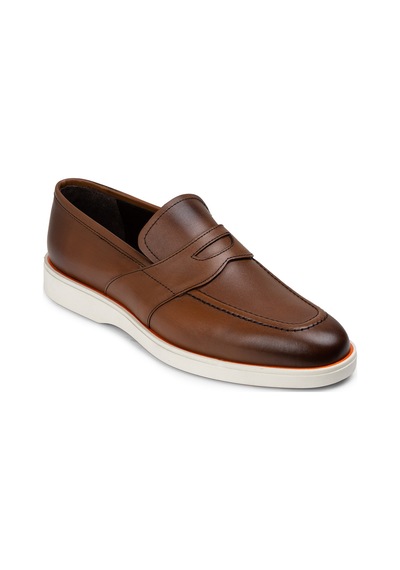 Deery Hakiki Deri Taba Rengi Erkek Loafer Ayakkabı - 01960mtbac01 Taba