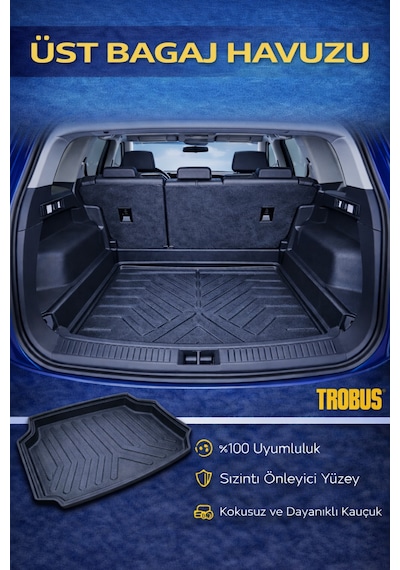 Trobus Volkswagen T-cross 2018+ Üst Bagaj Havuzu Düz Zemin