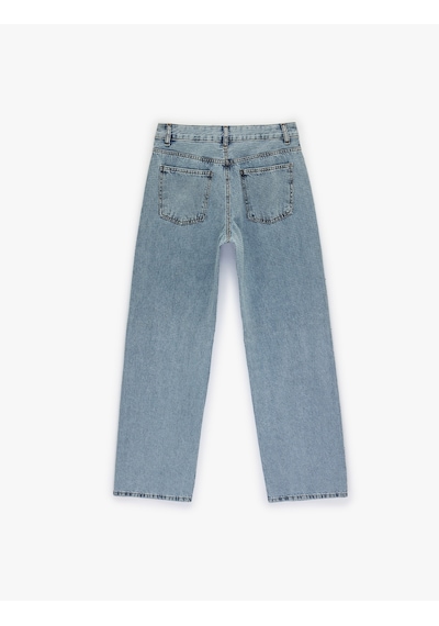 Koton Cepli Uzun Düz Paça Taşlı Jean Pantolon - Straight Fit Jean Açık İndigo 6sal40100md Açık İndigo Koton Cepli Uzun Düz Paça Taşlı Jean Pantolon - Straight Fit Jean Açık İndigo 6sal40100md Açık İndigo