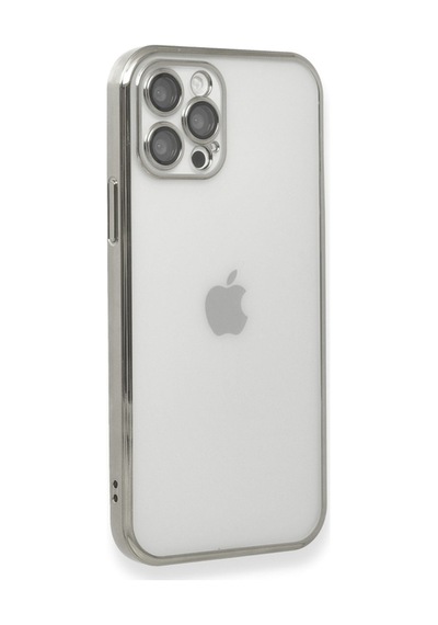 Apple iPhone Uyumlu 12 Pro Kılıf Razer Lensli Silikon - Gümüş Bz8683140230159