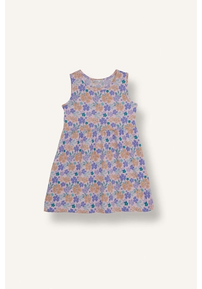 Defacto Çiçek Desenli Kolsuz Açık Pembe Elbise Kız Bebek C0074a526smpn180 Pembe-pn180
