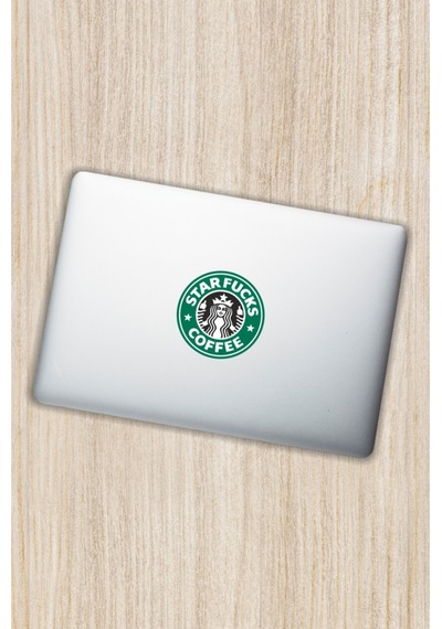 8x8 Cm Starfucks Coffee Sticker Araba Laptop Oto Motor Sticker