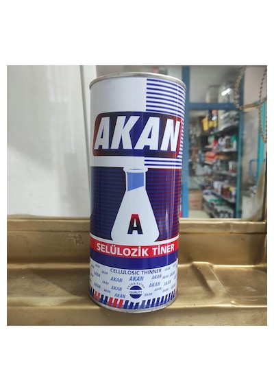 Akann Selülozik Tiner Yüksek Çözülme Metal Kutuda Extra Yüksek Kalite Brüt:750 Ml
