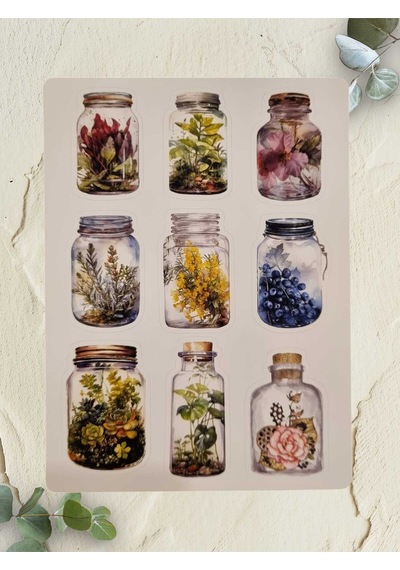 3'lü Set Çiçekli Stıckerlar Planner Ajanda Bullet Journal, Defterler Için Uygun Etiket Çok Renkli