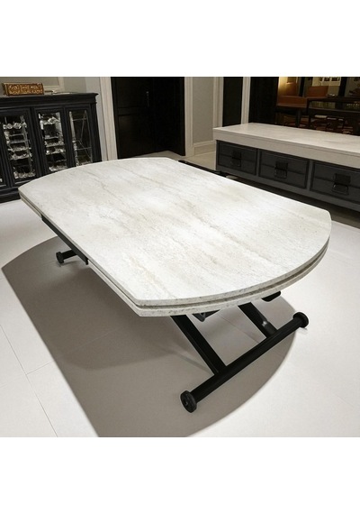 Oval Yan Baştan Açılır Akıllı Masa Üst Tabla Mdf Yüksekliği Ayarlanabilir Pratik Siyah Mekanizmalı Traverten Oval Yan Baştan Açılır Akıllı Masa Üst Tabla Mdf Yüksekliği Ayarlanabilir Pratik Siyah Mekanizmalı Traverten