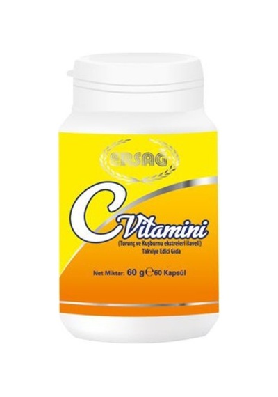 Ersağ C Vitamini Kapsül Turunç Ve Kuşburnu Ekstreleri Ilaveli