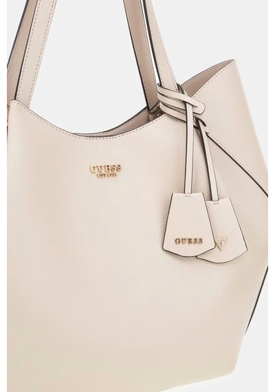 Guess Amorette Portföy Çantalı Kadın Omuz Çantası Hwbg7898240 Krem