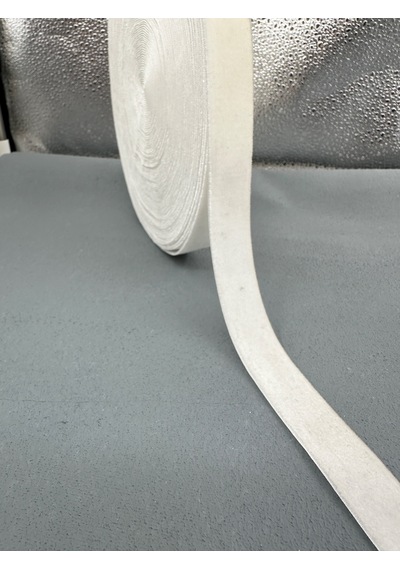 2 Cm Düz Kadife-5 Metre-beyaz