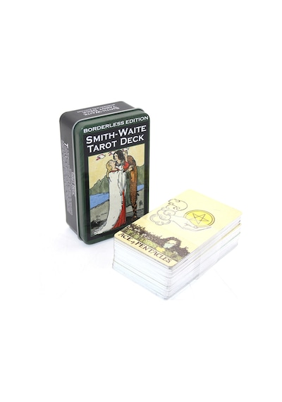 2 Adet Tarot Kartı Metal Kutulu 11 X 6,5 Cm Kart Destesi Tarot Cards Deck Kehanet Ve Meditasyon