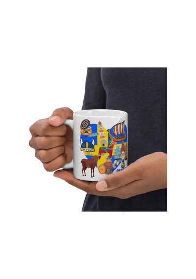 İsveç Kupa Bardak 2 Adet Seyahat Hatıra Sweden Mug