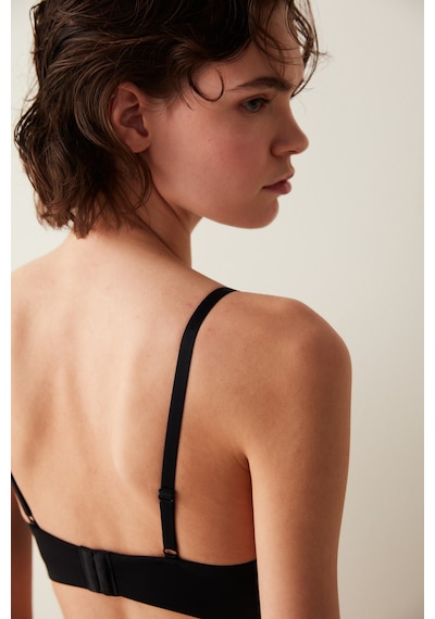 Penti #Hiççamaşırı Siyah Decollette Push Up Balensiz Sütyen
