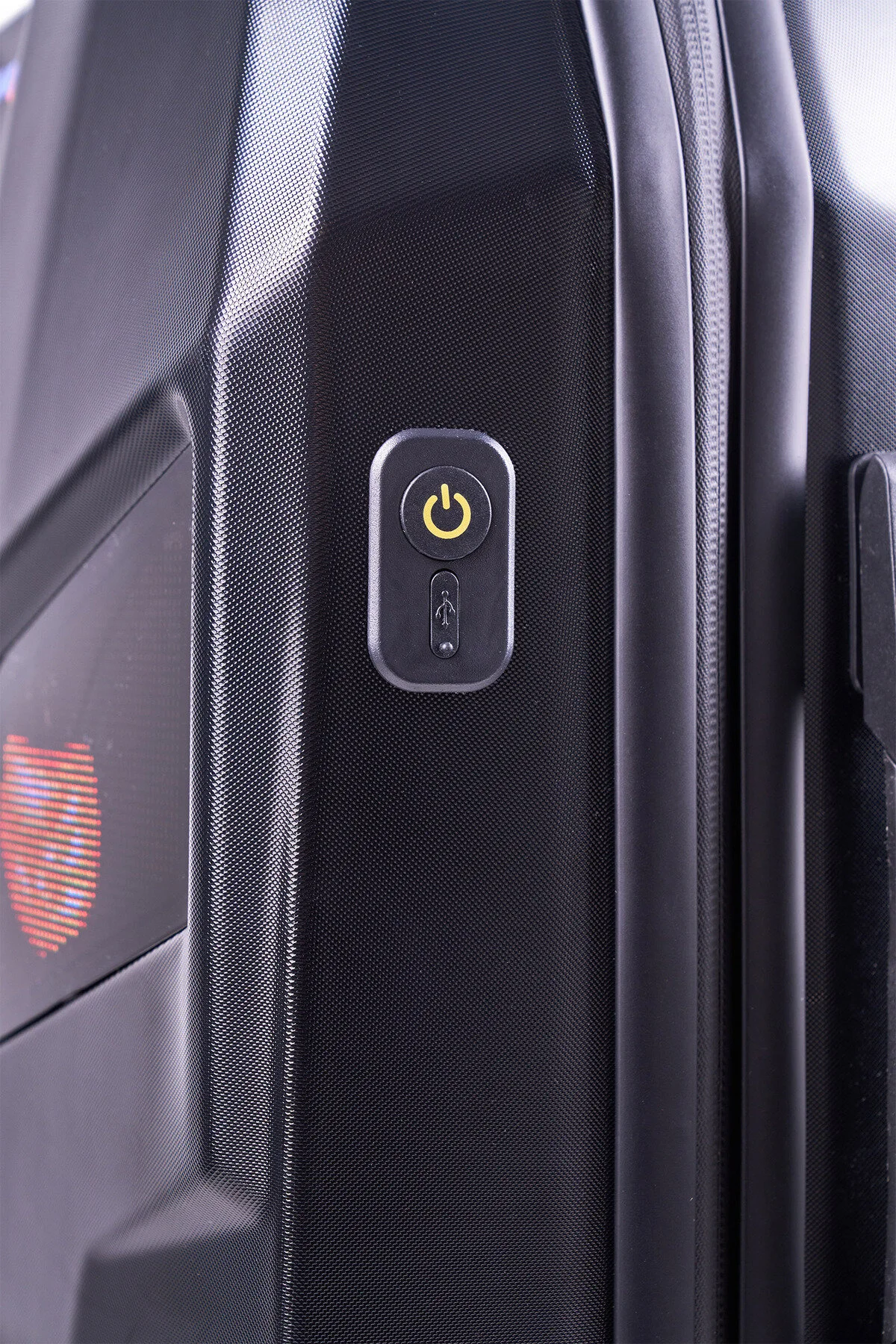 Zampago Blinker Led Işıklı Valiz Darbe Dayanıklı 360 Tekerlekli + 10.000 Mah Powerbank Siyah - Siyah