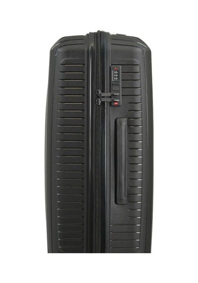 Ground Dikey Çizgili 3'lü Set Valiz 10728 Siyah - Gri