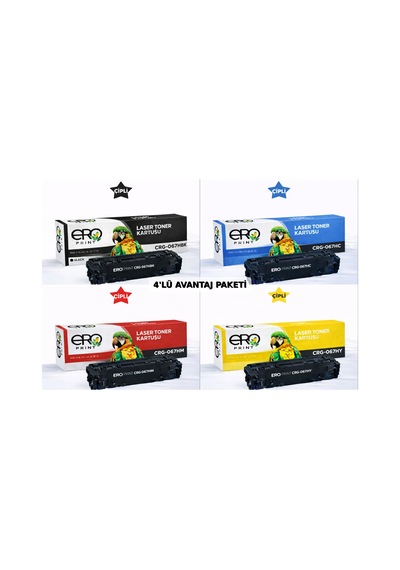 Canon Lbp-633cdw Uyumlu Toner - 3100 Sayfalık - 4 Renk Toner Set