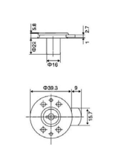 Yuvarlak Çekmece Kapak Kilidi 16Mm