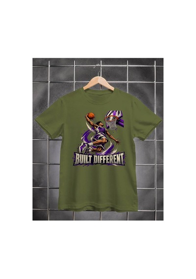 Segungear Builtdifferent Erkek Regular Fit Baskılı Spor Tişört Haki - 933732552 Haki