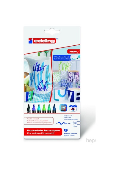 Edding 4200 Soğuk Renkler 6'lı Set Porselen Kalemi Diğer