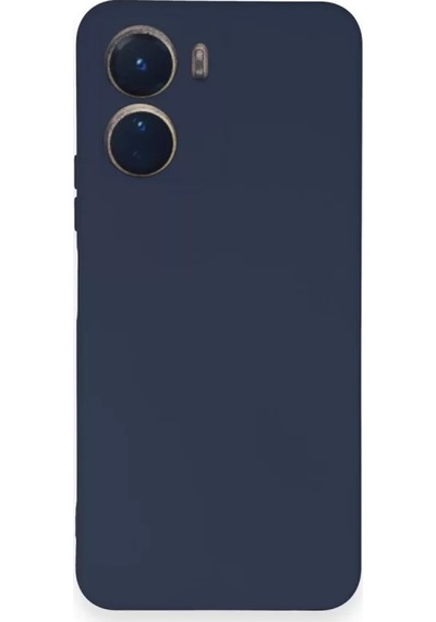 Newface Vivo Y16 Kılıf Nano İçi Kadife Silikon - Lacivert
