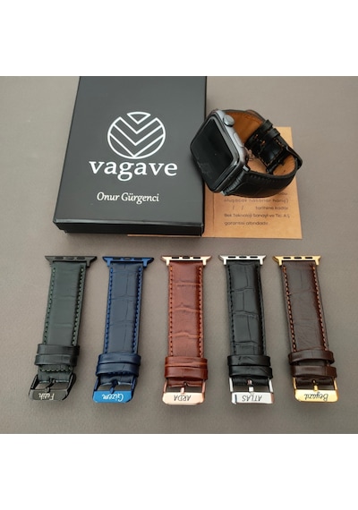 Vagave Apple Uyumlu  Watch Deri Kordon 38 40 41 42 44 45 MM (497145552)