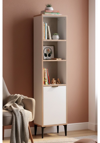 Arden 5 Raflı Kitaplık Beyaz