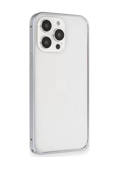 Joko Apple Uyumlu iPhone 15 Pro Max Uyumlu Metal Bumper Mat Kapak - Gri