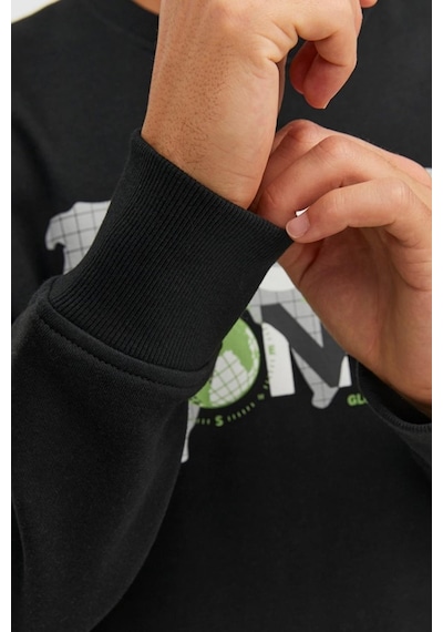 Jack & Jones Jack&jones Jcodust Sweat Crew Neck Siyah 001