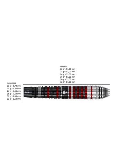 Harrows Ryan Searle Series 2 Quick Point %90 Tungsten Dart Oku 23