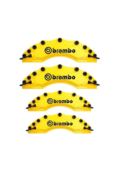 Q2 Uyumlu Brembo Sarı Kaliper Kapağı 4 Parça Ön Arka Set