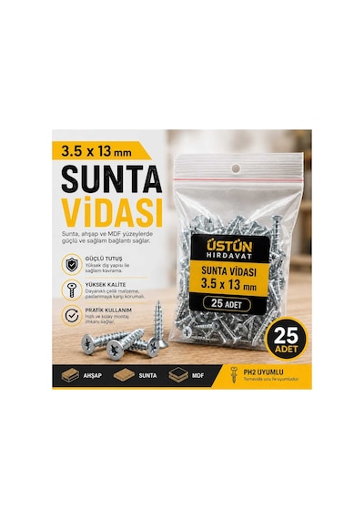 Sunta Vidası 3,,5x13 Diğer