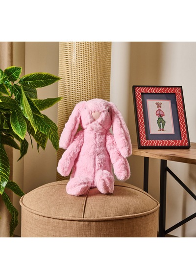 Soft Rabbit Figürlü Yastık - Pembe - 16x35 Cm