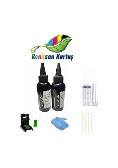 Canon E414 Uyumlu Kartuş Dolum Mürekkep 2'li Siyah Paket Renksan