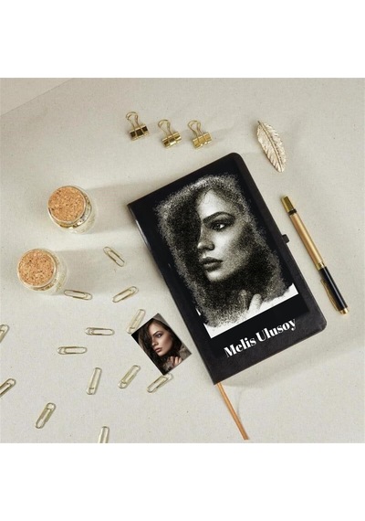 Kişiye Özel Karakalem Tasarımlı Defter