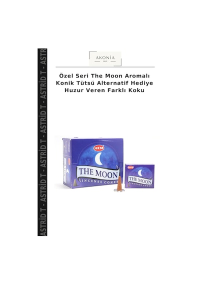 Özel Seri The Moon Aromalı Konik Tütsü Alternatif Hediye Huzur Veren Farklı Koku