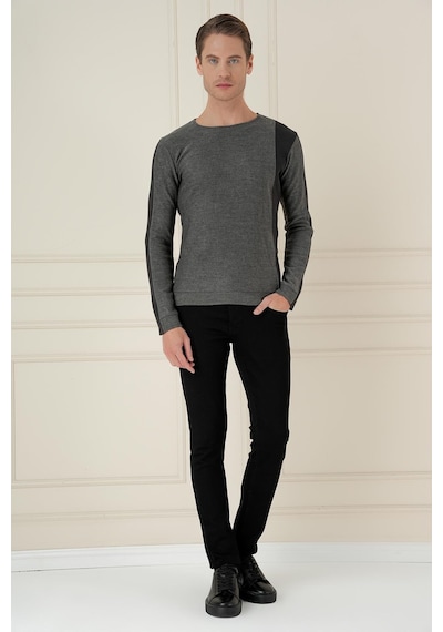 Efor Tr 871 Slim Fit Antrasit Klasik Triko Antrasit