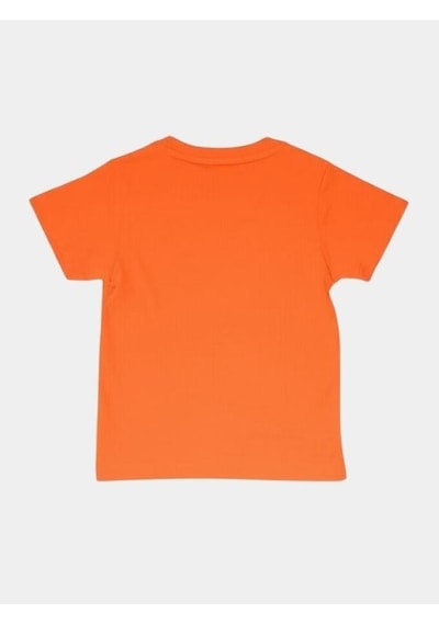 Breeze Erkek Bebek Cep Detaylı Basic T-shirt-15832 Turuncu