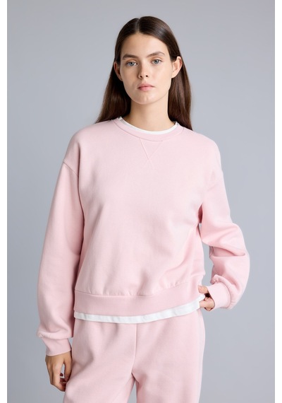 Defacto Relax Fıt Sweatshirt H2149ax26wnpn38 Pembe-pn38