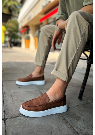 Roof Atelier Erkek Taba Loafer Ayakkabı - 421 - Cbt Bandera Taba